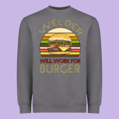 Welder Wıll Work For Burger Heavyweight Sweatshirt Designed By Bettercallsaul