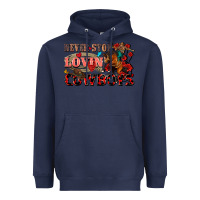 Navy Never stop lovin cowboys Heavyweight Hoodie - FaDigitalArtStudio