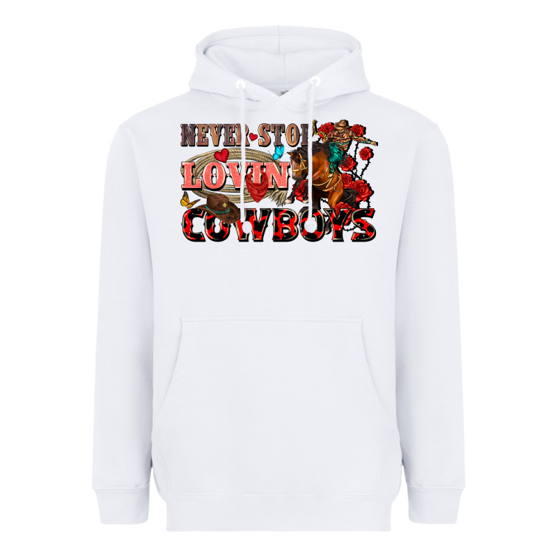 Never Stop Lovin Cowboys Heavyweight Hoodie by FaDigitalArtStudio | Teevron