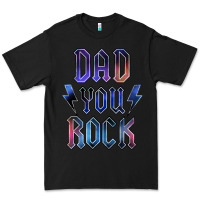 Black Dad You Rock Premium Tee - LillyAllenDesigns
