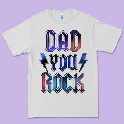 Dad You Rock Premium Tee Designed By Lillyallendesigns