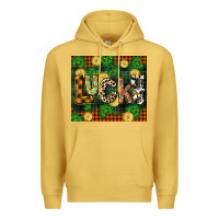 Antique Gold st patricks day lucky clover and coins Premium Hoodie - CowGirlArtShop
