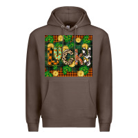 Coffee st patricks day lucky clover and coins Premium Hoodie - CowGirlArtShop