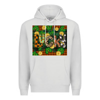 Dove Grey st patricks day lucky clover and coins Premium Hoodie - CowGirlArtShop