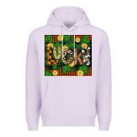 Lilac st patricks day lucky clover and coins Premium Hoodie - CowGirlArtShop