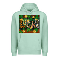 Seafoam st patricks day lucky clover and coins Premium Hoodie - CowGirlArtShop