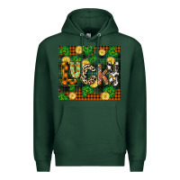 Sports Green st patricks day lucky clover and coins Premium Hoodie - CowGirlArtShop