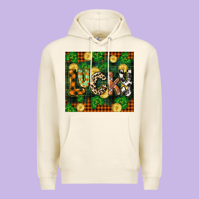 St Patricks Day Lucky Clover And Coins Premium Hoodie Designed By Cowgirlartshop