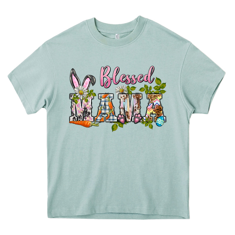 Blessed Mama Easter Heavy Core Tee by BarkalooDesign | Teevron