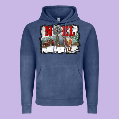 Noel With Windmill And Farm Vintage Hoodie Designed By Ranaportraitstore