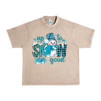 French Oak up to snow good and cute snowman Urban Heavy Tee - BundleAndBundleShop