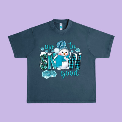 Up To Snow Good And Cute Snowman Urban Heavy Tee Designed By Bundleandbundleshop