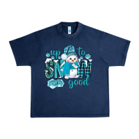 Navy up to snow good and cute snowman Urban Heavy Tee - BundleAndBundleShop