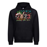 Black 2023 Happy New Year Urban Hoodie - CowhideDigitalArt