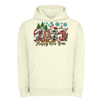 Pigment Pistachio 2023 Happy New Year Urban Hoodie - CowhideDigitalArt
