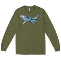 Army Green humpback whale Long Sleeve Tee - BarkalooDesign