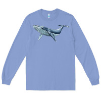 Colony Blue humpback whale Long Sleeve Tee - BarkalooDesign