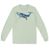 Matcha humpback whale Long Sleeve Tee - BarkalooDesign