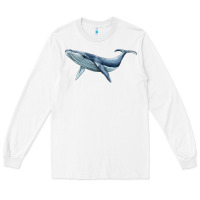 White humpback whale Long Sleeve Tee - BarkalooDesign