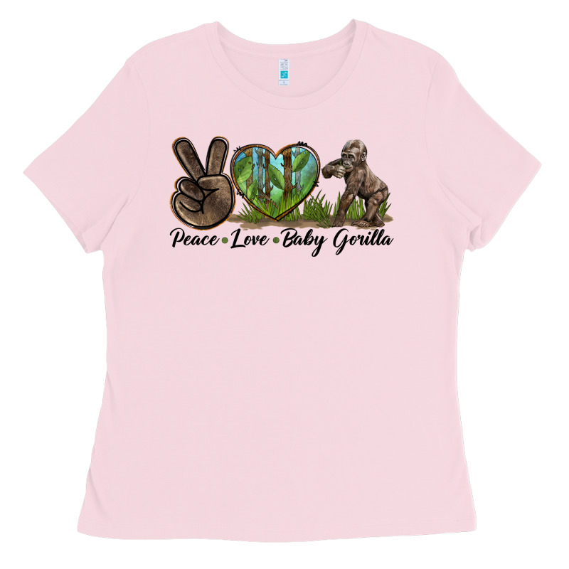 Peace Love Baby Gorilla Ladies Tee by LillyAllenDesigns | Teevron