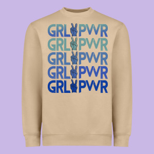 Girl Power Peace Heavyweight Sweatshirt Designed By Bettercallsaul