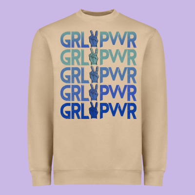 Girl Power Peace Heavyweight Sweatshirt Designed By Bettercallsaul