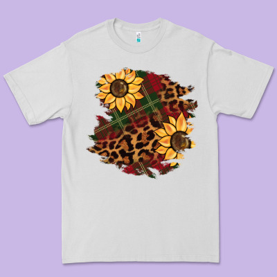 Christmas Leopard Sunflower Premium Tee Designed By Barkaloodesign