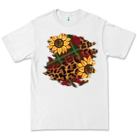 White Christmas leopard sunflower Premium Tee - BarkalooDesign