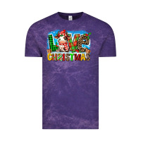 Cloud Purple love christmas cow Vintage Tee - MaliasSmallBusiness