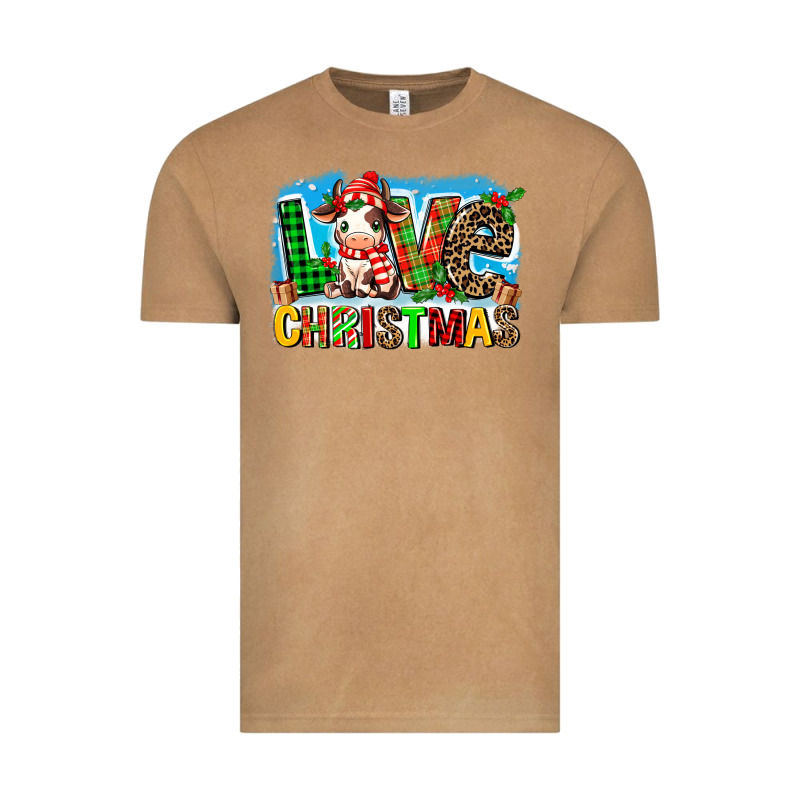 Love Christmas Cow Vintage Tee by MaliasSmallBusiness | Teevron