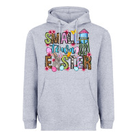 Heather Grey Easter Day Small town Easter Heavyweight Hoodie - OliviaCreatesArt