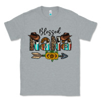 Heather Grey blessed nana Classic Tee - CowhideDigitalArt