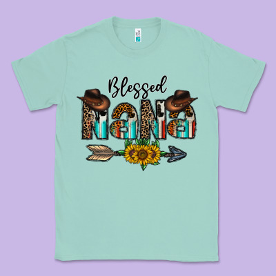 Blessed Nana Classic Tee Designed By Cowhidedigitalart