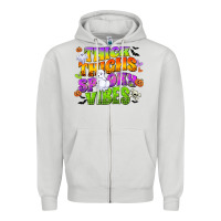 Dove Grey thick thighs and spooky vibes Zipper Hoodie - CowGirlArtShop