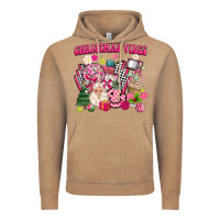 Vintage Coffee retro pink christmas vibes Vintage Hoodie - MaliasSmallBusiness