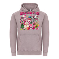 Vintage Zinc retro pink christmas vibes Vintage Hoodie - MaliasSmallBusiness