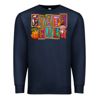 Navy Grateful Thanksgiving Premium Sweatshirt - FaDigitalArtStudio