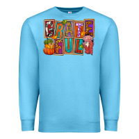 Ocean Blue Grateful Thanksgiving Premium Sweatshirt - FaDigitalArtStudio