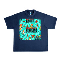 Navy Hot Mom Summer Digital Paper Urban Heavy Tee - BundleAndBundleShop