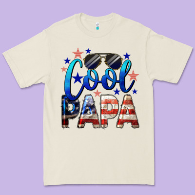 Cool Papa American Premium Tee Designed By Lillyallendesigns