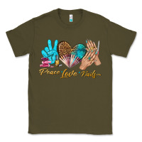 Army Green peace love nails bbs Classic Tee - BundleAndBundleShop