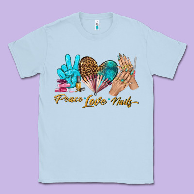 Peace Love Nails Bbs Classic Tee Designed By Bundleandbundleshop