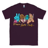Plum peace love nails bbs Classic Tee - BundleAndBundleShop