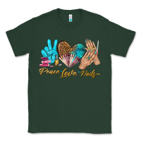 Sports Green peace love nails bbs Classic Tee - BundleAndBundleShop