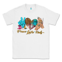 White peace love nails bbs Classic Tee - BundleAndBundleShop