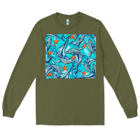 Army Green humpback whale Long Sleeve Tee - BarkalooDesign