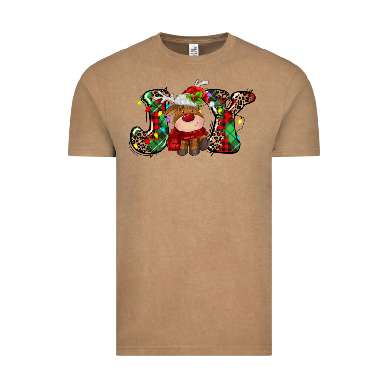 Joy Christmas Deer Vintage Tee by MaliasSmallBusiness | Teevron