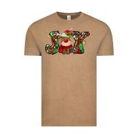 Vintage Coffee joy christmas deer Vintage Tee - MaliasSmallBusiness