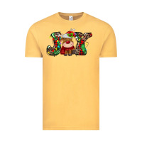 Vintage Mustard joy christmas deer Vintage Tee - MaliasSmallBusiness