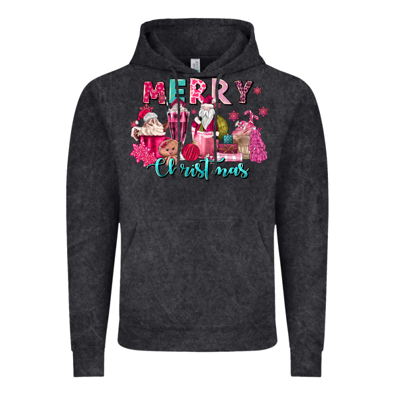Pink Christmas Coffee Cups Vintage Hoodie by MaliasSmallBusiness | Teevron